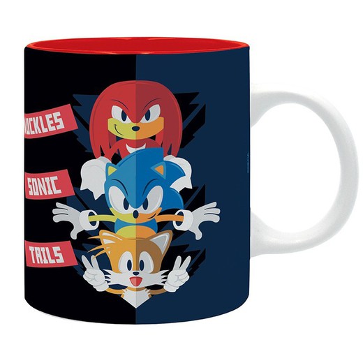 Taza de Sonic, Knuckles y Tails