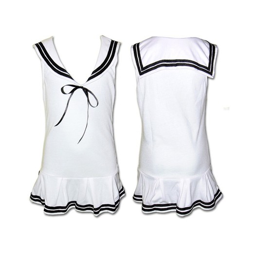 Robe Pin-Up Fille Sailor Blanc