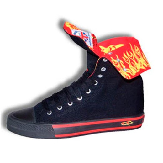 Sneakers Black Flame Canvas High Boot Leg