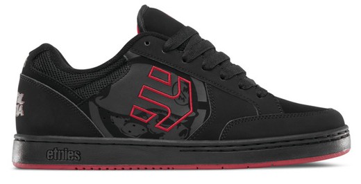 Etnies Metal Mulisha Swivel schwarz / schwarz / roter Sneaker