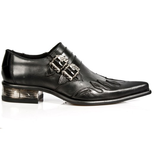 Zapatos New Rock M.2358-S1 Nomada Negro, Itali Negro, Cuerolite M2 Aceri