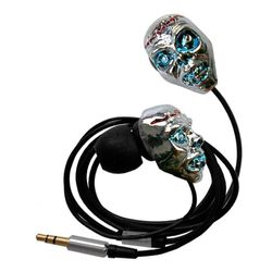 Auricular Plateado Zombie Azul