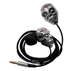 Auricular Plateado Zombie Azul
