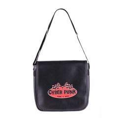 Sac à bandoulière en plastique noir-002
