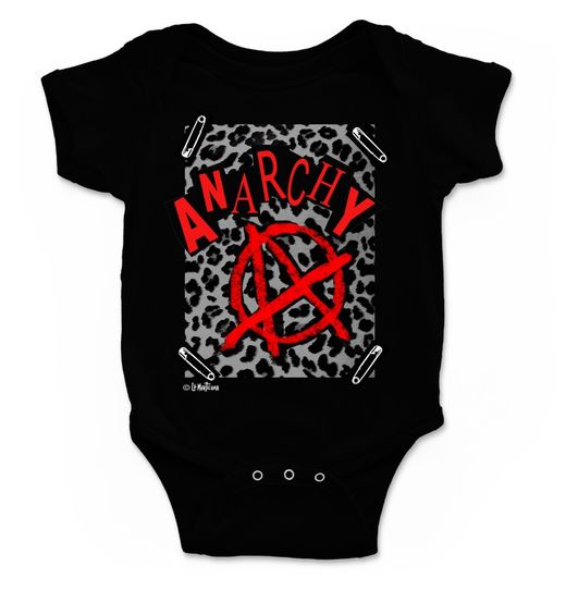 Body para bebé Anarquia negro