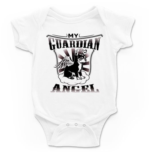 Body para bebé My Angel guardian en blanco