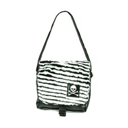 Messenger Bag White Skull Hair