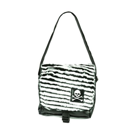 Messenger Bag White Skull Hair