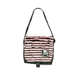 Bolso Bandolera Pelo Rosa Calavera