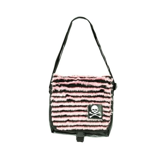 Bolso Bandolera Pelo Rosa Calavera