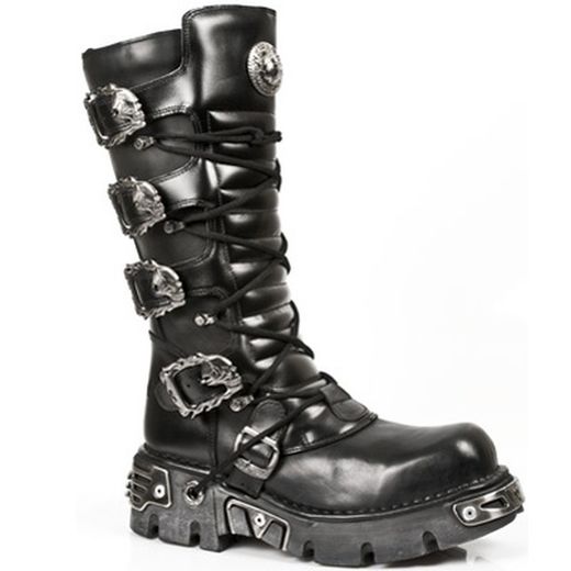 Botas New Rock 402 Itali Y Nomada Negro, Reactor Negro Toberas Orificio