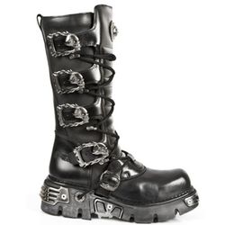 Botas New Rock 402 Itali Y Nomada Negro, Reactor Negro Toberas Orificio