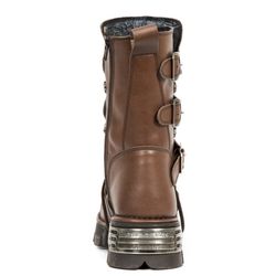New Rock M.373-V5 Vegan micro leren laarzen, bruine Reactor Nozzles-opening