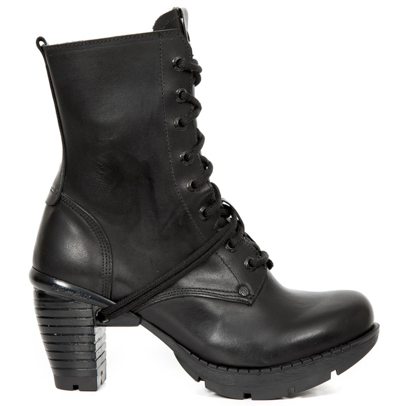New Rock M.TR001X-S1 Womens High Heel Boot Black 