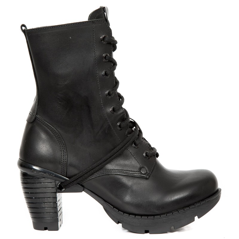 New Rock M.TR001X-S1 Womens High Heel Boot Black 