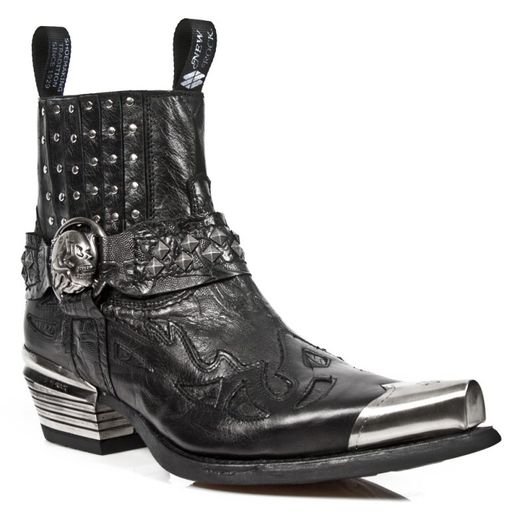 Botin New Rock M.7950P-S1 Nomada Negro, Vintage Flower Negro, West N. Tdall