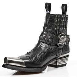 Botin New Rock M.7950P-S1 Nomada Negro, Vintage Flower Negro, West N. Tdall