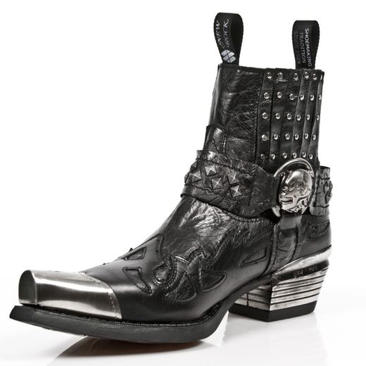 Botin New Rock M.7950P-S1 Nomada Negro, Vintage Flower Negro, West N. Tdall
