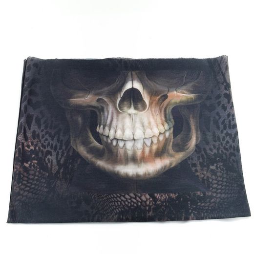 Braga Cuello con Calavera y Estampado Serpiente