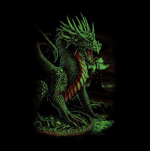 Camiseta Dragón Acantilado - Glow in The Dark