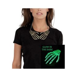 Phospho Skeleton Hand Anhänger Kette