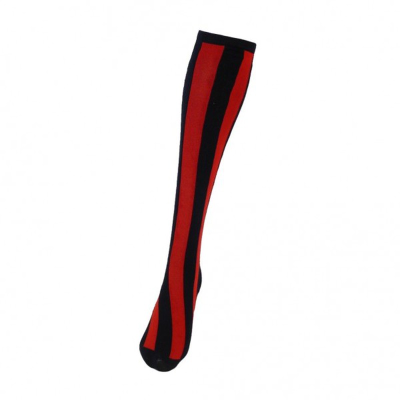 Calcetines Largos de Rayas Rojas y Negras con Huesos — Camden Shop