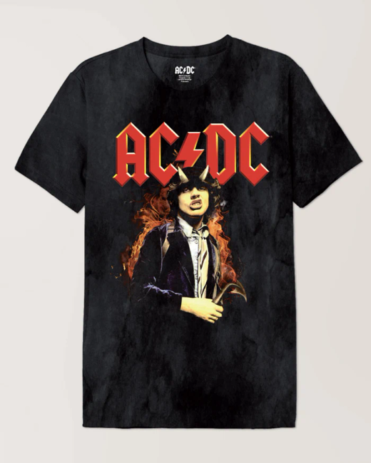 Camiseta ACDC Hell Devil lavado vintage