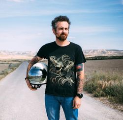 Camiseta Calavera Dragones - Glow in the Dark