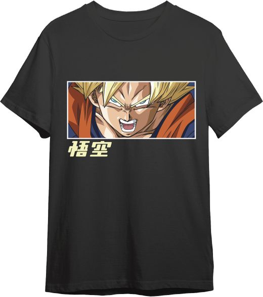 Camiseta Dbs Goku Super Saiyan Eyes Negro T