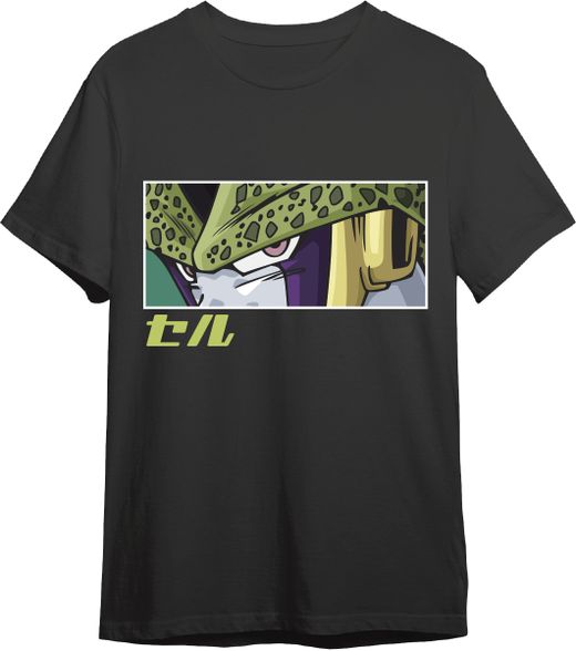 Camiseta Dbz Cell Eyes Negro T