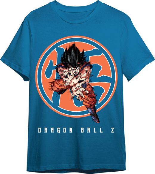 Camiseta Dbz Goku Azul Oceano T