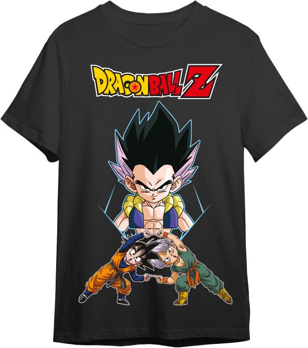 Camiseta Dbz Gotrunks Fusion Negro T