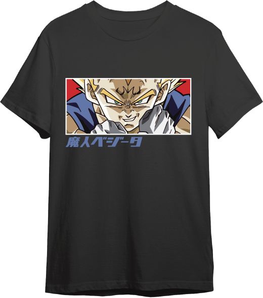 Camiseta Dbz Majin Vegeta Eyes Negro T