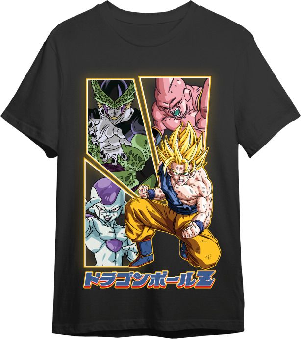 Camiseta Dbz Villains & Goku Negro T