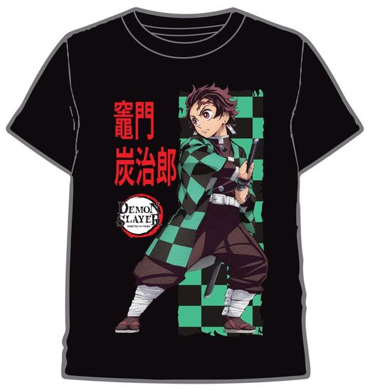 CAMISETA DEMON SLAYER TANJIRO CUADROS