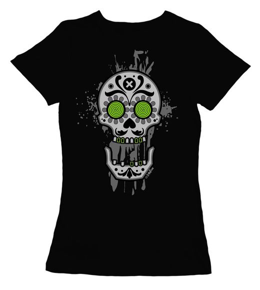 Camiseta entallada Calavera Psico