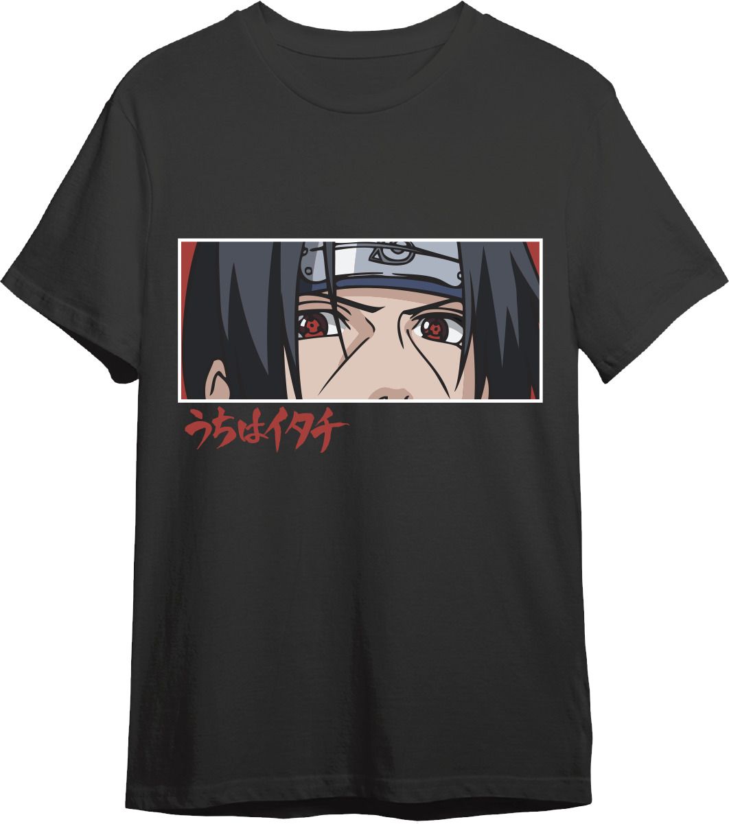 Camiseta Naruto Shipp Itachi Eyes Negro T