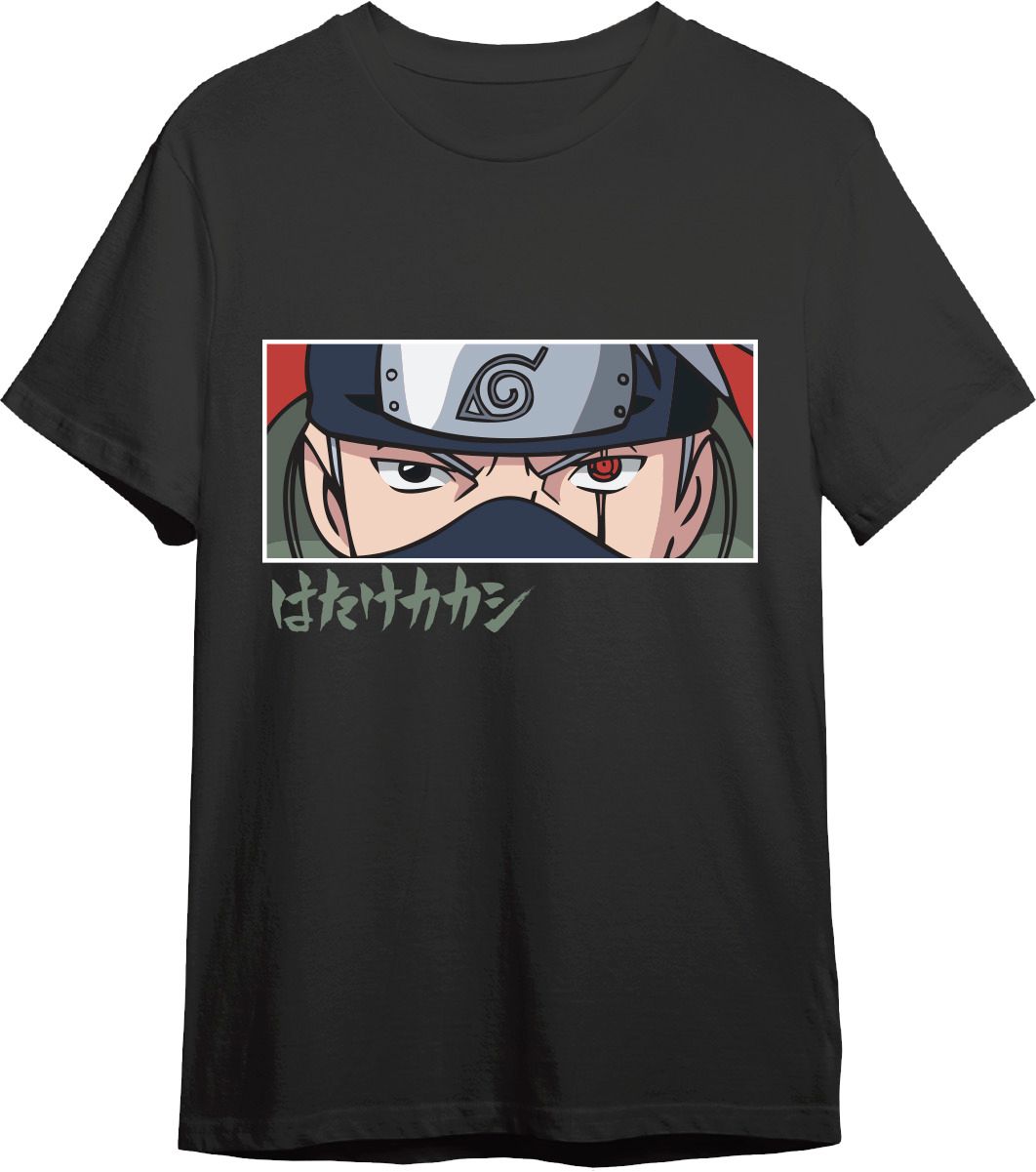 Camiseta Naruto Shipp Kakashi Eyes Negro T