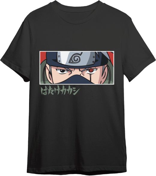 Camiseta Naruto Shipp Kakashi Eyes Negro T