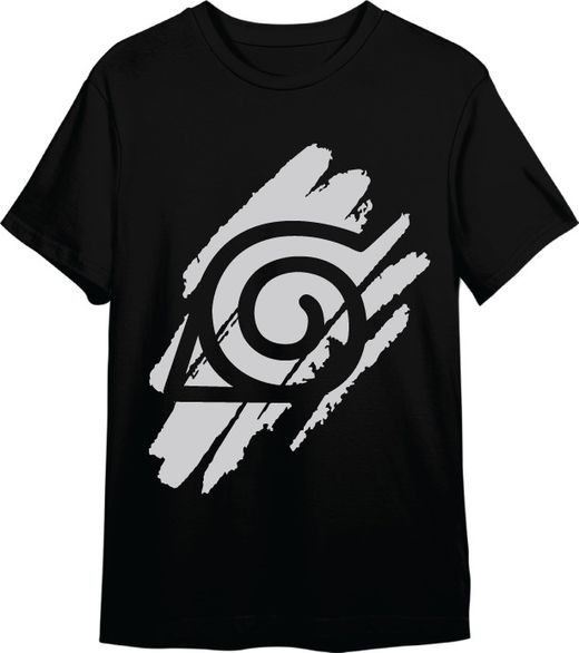 Camiseta Naruto Shipp Konoha Negro T
