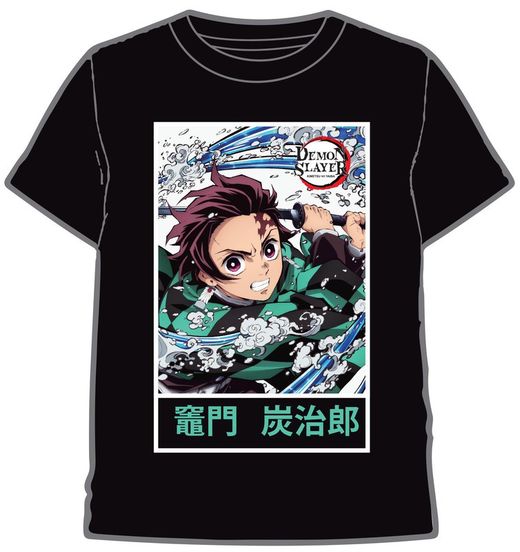 CAMISETA NIÑO DEMON SLAYER TANJIRÕ BLACK