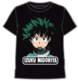 CAMISETA NIÑO MY HERO ACADEMY IZUKU NEGRO