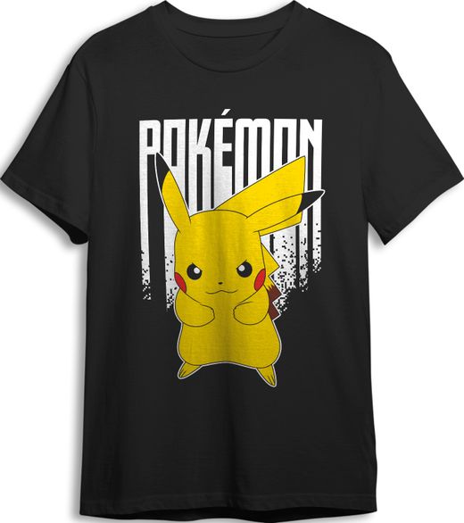 Camiseta Niño Pokemon Pikachu Letras
