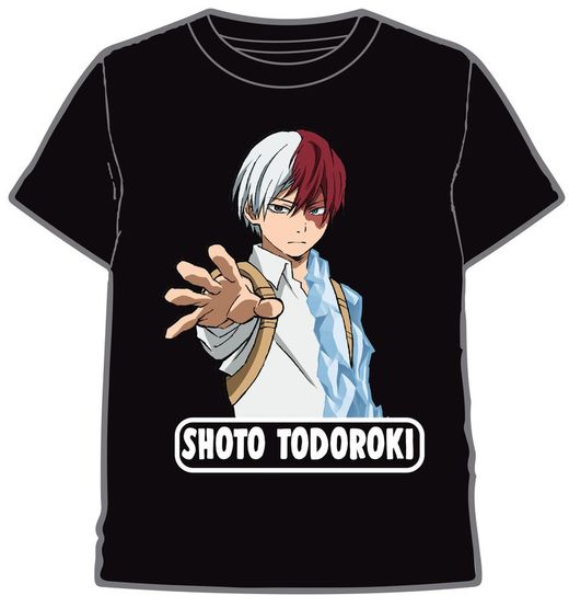 CAMISETA NIÑOS MY HERO ACADEMIA SHOTO NEGRO