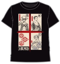 CAMISETA ONE PIECE 4 PERSONAJES