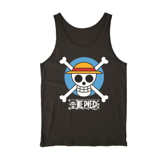 Camiseta One Piece Circle Skull Negro