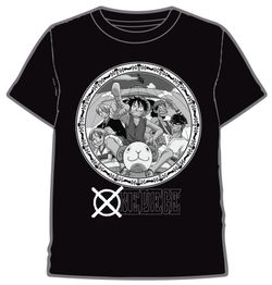 CAMISETA ONE PIECE CÍRCULO NEGRO.