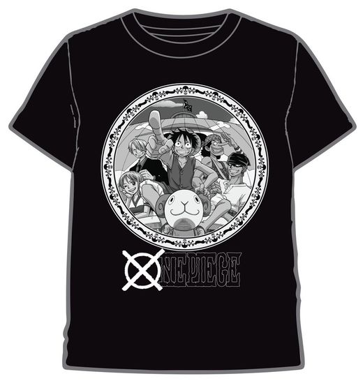CAMISETA ONE PIECE CÍRCULO NEGRO.