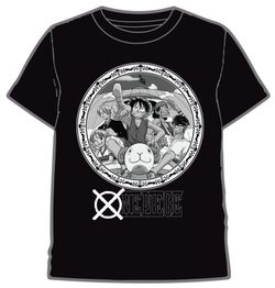CAMISETA ONE PIECE CÍRCULO NEGRO.