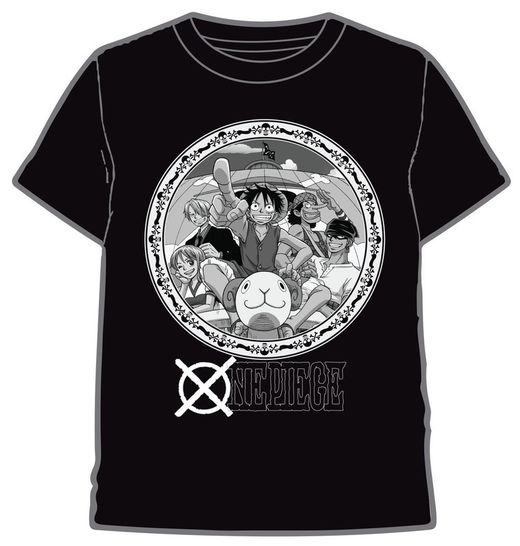CAMISETA ONE PIECE CÍRCULO NEGRO.